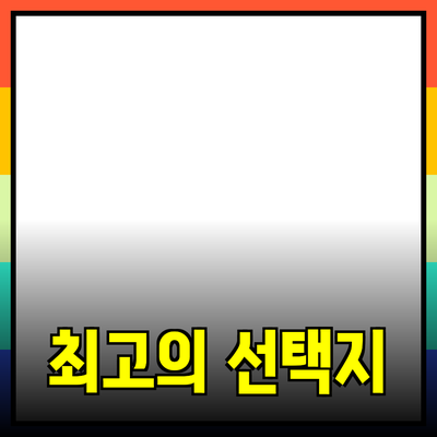 최고의 제품 추천: 특별한 선택을 위한 지침